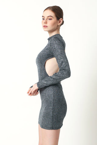 ANISA Backless Bodycon Mini Dress In Grey - VOUVELLA